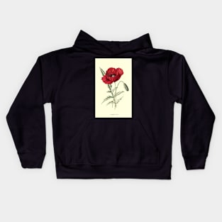 Red flowers poppy Kids Hoodie